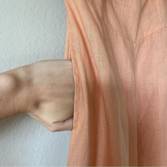 S/W/F Sweetheart Peach Linen Jumpsuit Size XS - Picture 10 of 12